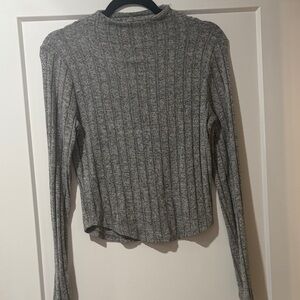 Charlotte Russe Heather Gray Long Sleeve Top